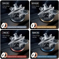 Premium Car Solar Fighter Airplane Showpiece with Air Freshener - Style Meets Freshness