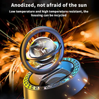 Solar Rotating Double Ring Crystal Ball Car Perfume Diffuser