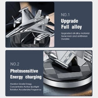 Premium Car Solar Fighter Airplane Showpiece with Air Freshener - Style Meets Freshness