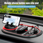 B-82 Multifunctional Car Mobile Phone Mat with 360 Degree Rotation and Number Plate