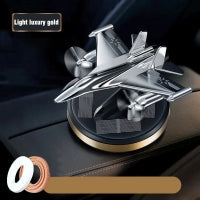 Premium Car Solar Fighter Airplane Showpiece with Air Freshener - Style Meets Freshness