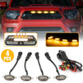 4X Amber Smoke LED Grille Lights – Style Meets Safety for Your Ride