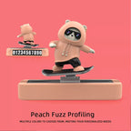 Cute Sliding Bear Car Dashboard Toy with Parking Number – Funny Skateboard