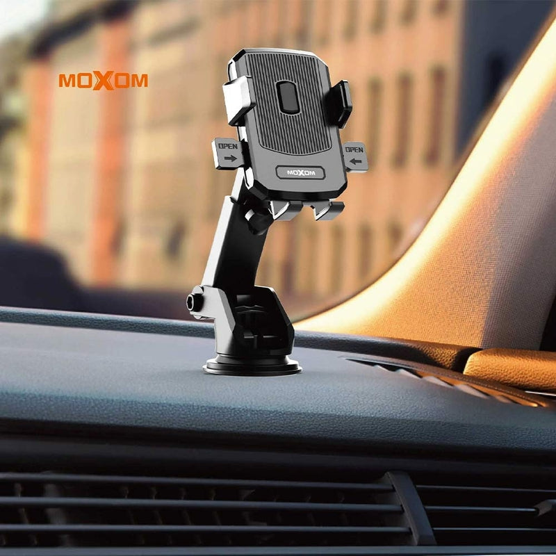 MOXOM Car Phone Holder | MX-VS27 Strong Man Extendable 360 Rotating | Car Windshield Dashboard