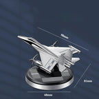 Premium Car Solar Fighter Airplane Showpiece with Air Freshener – Style Meets Freshness