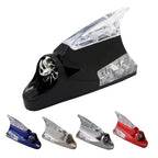 Car Shark Fin Antenna with Wind Power LED Light – Modern Design for Better Signal