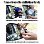 Mini Blind Spot Mirror Wide Angle Convex Rear View Mirror 2ps
