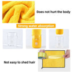2 in 1 Car Washing Cloth 60*40 cm 500 gsm medium Size Micro Fiber Towel Double Layer