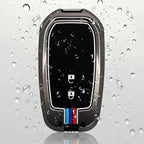 Car Metal Key Cover With Car Key Ring And Soft Silicone For Toyota CHR, Prius, Corolla Cross, Prado