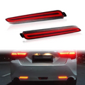 1 Pair Car LED Rear Bumper Reflector Brake Lights Red Lamp