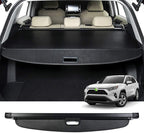 Car Trunk Cargo Cover for Car Retractable Rear Trunk Security Cover Shielding Shade Black