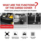 Car Trunk Cargo Cover for Car Retractable Rear Trunk Security Cover Shielding Shade Black
