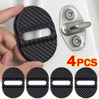 Car Door Lock Cover 4 Pcs Set – Stainless Steel Carbon