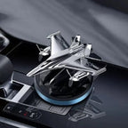Premium Car Solar Fighter Airplane Showpiece with Air Freshener – Style Meets Freshness