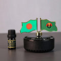 Solar Car Flag | Dual Flag Aromatherapy Dashboard Decor