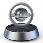 Rotating Crystal Ball Car Perfume Showpiece – Solar-Powered Interplanetary Dashboard Design