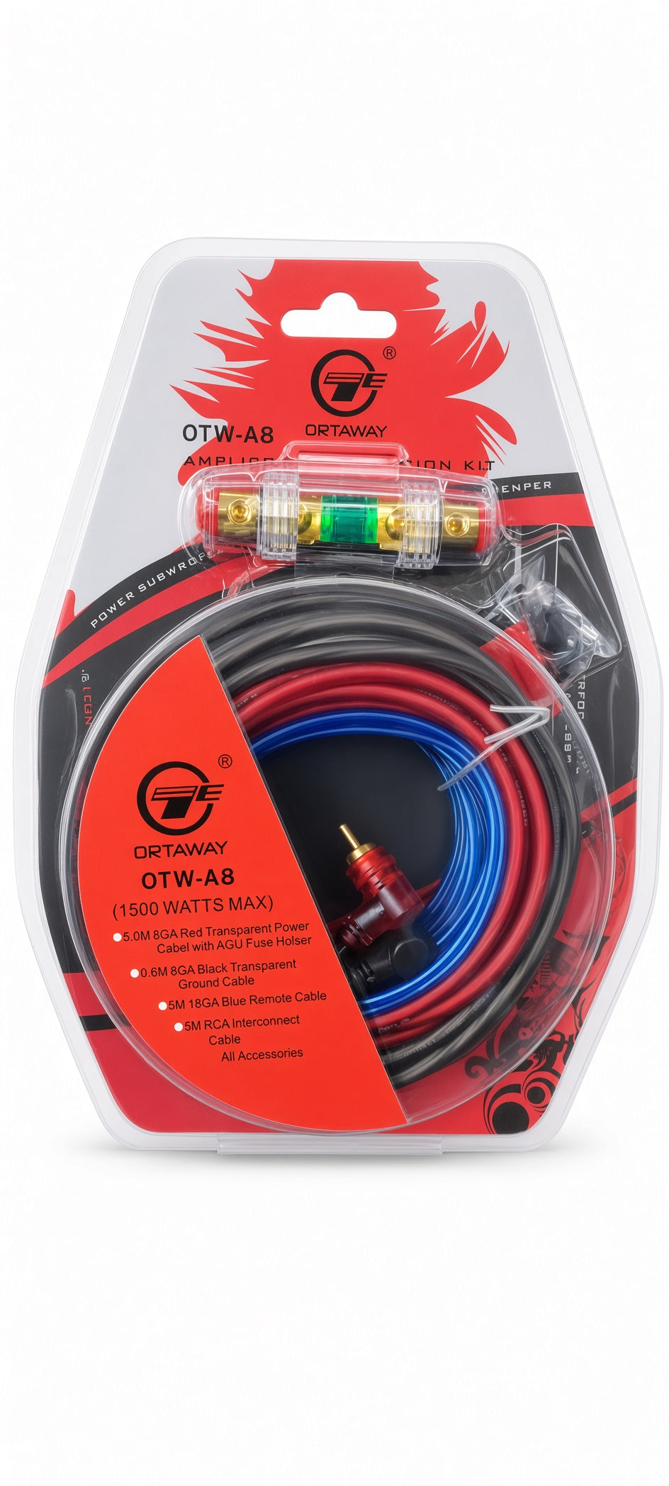 ORTAWAY OTW-A8 Amplifier Installation Kit (1500 Watts Max)