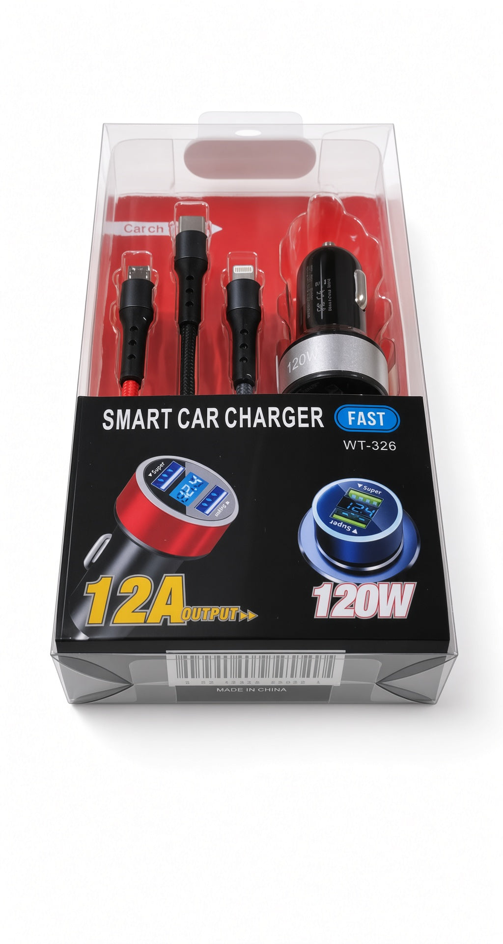 SMART CAR CHARGER WT-326 (120W / 12A Output)